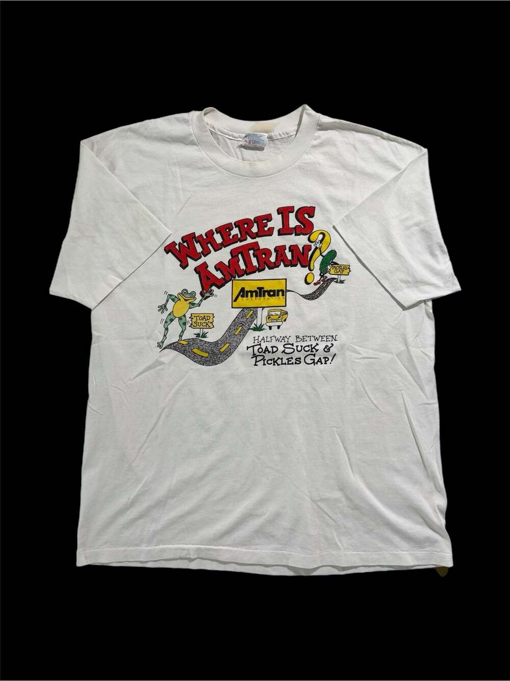 Vintage AmTran Corporation Where Is AmTran Graphic T-Shirt